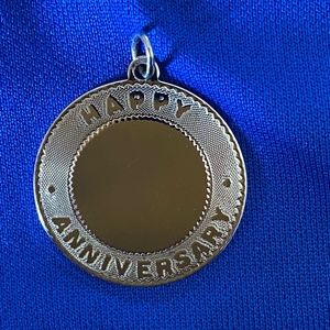 Happy Anniversary Large Round Disk Charm